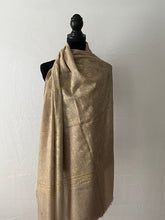 Load image into Gallery viewer, Jali Embroidered Pure Pashmina (100% Cashmere) - Extra Large Hand Woven and embroidered Kashmiri Shawl, all over embroidery