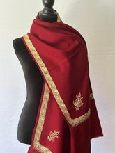 Load image into Gallery viewer, Authentic Kashmiri Tilla - Embroidered 100% Pure Wool Pashmina Shawl and Wrap