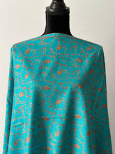 Load image into Gallery viewer, Sozni Embroidered Jali Pashmina Stole (100% Fine Wool) - embroidered Kashmiri Shawl, all over embroidery