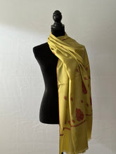 Load image into Gallery viewer, Kashmiri Sozni Embroidered 100% Pure Wool Pashmina Shawl and Wrap