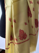 Load image into Gallery viewer, Kashmiri Sozni Embroidered 100% Pure Wool Pashmina Shawl and Wrap