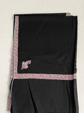 Load image into Gallery viewer, Kashmiri Pure Pashmina (100% Pure Cashmere), Cashmere scarf, Large Shawl, handmade shawl, Pashmina wrap, black pashmina shawl