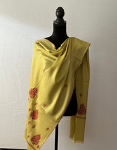 Load image into Gallery viewer, Kashmiri Sozni Embroidered 100% Pure Wool Pashmina Shawl and Wrap