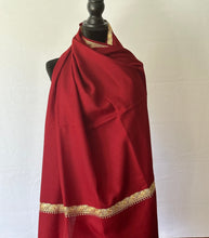 Load image into Gallery viewer, Authentic Kashmiri Tilla - Embroidered 100% Pure Wool Pashmina Shawl and Wrap
