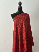 Load image into Gallery viewer, Sozni Embroidered Jali Pashmina Stole (100% Fine Wool) - embroidered Kashmiri Shawl, all over embroidery