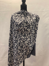 Load image into Gallery viewer, Gray Kashmiri Aari Pashmina Shawl, Stole, Scarf 100% Wool - Shafis by Gazala
