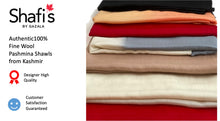 Load image into Gallery viewer, Shafis by Gazala 100% Wool Pashmina Wrap, Scarf, Stole, Shawl for Women