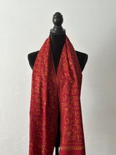 Load image into Gallery viewer, Sozni Embroidered Jali Pashmina Stole (100% Fine Wool) - embroidered Kashmiri Shawl, all over embroidery