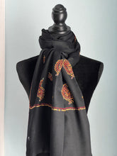Load image into Gallery viewer, Kashmiri Sozni Embroidered 100% Pure Wool Pashmina Shawl and Wrap