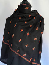 Load image into Gallery viewer, Kashmiri Sozni Embroidered 100% Pure Wool Pashmina Shawl and Wrap