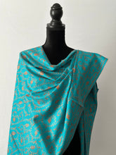 Load image into Gallery viewer, Sozni Embroidered Jali Pashmina  Stole (100% Fine Wool) - embroidered Kashmiri Shawl, all over embroidery

