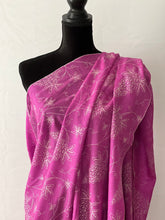 Load image into Gallery viewer, Jali Embroidered Pure Pashmina (100% Cashmere) - Extra Large Hand Woven and embroidered Kashmiri Shawl, all over embroidery, pink shawl
