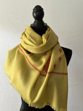 Load image into Gallery viewer, Kashmiri Sozni Embroidered 100% Pure Wool Pashmina Shawl and Wrap

