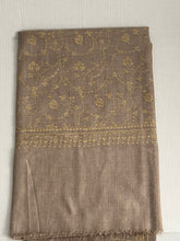 Load image into Gallery viewer, Jali Embroidered Pure Pashmina (100% Cashmere) - Extra Large Hand Woven and embroidered Kashmiri Shawl, all over embroidery
