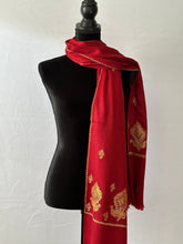 Load image into Gallery viewer, Kashmiri Sozni Embroidered 100% Pure Wool Pashmina Shawl and Wrap
