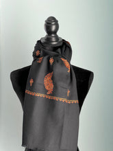 Load image into Gallery viewer, Kashmiri Sozni Embroidered 100% Pure Wool Pashmina Shawl and Wrap
