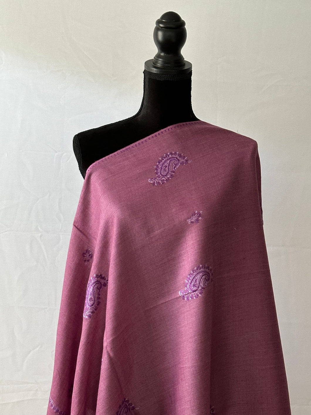 Kashmiri Sozni Embroidered 100% Pure Wool Pashmina Shawl and Wrap